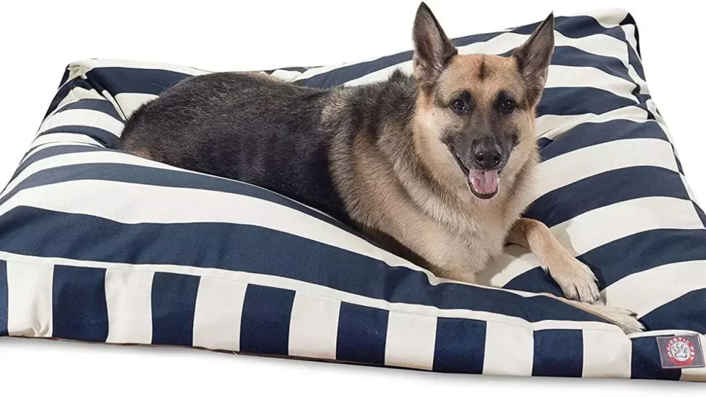 Black vertical stripe medium Pet Dog Bed 